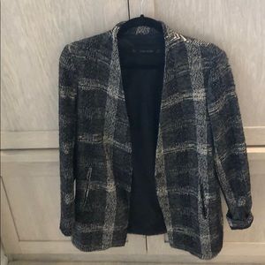 Zara tweed boyfriend blazer